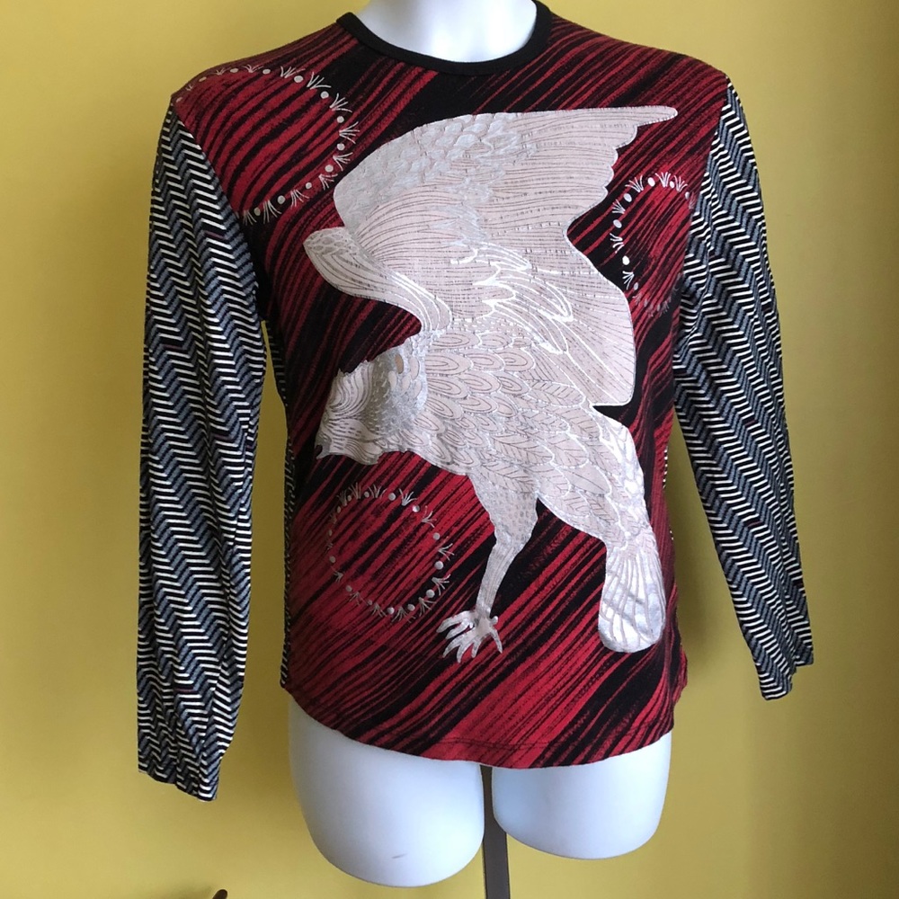 CUSTO BARCELONA Graphic t shirt hawk eagle sz 2